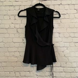 Forever21 sleeveless wraparound blouse